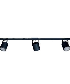 REGLETA 3/L 120CM CABEZAL PARA AR111 GU10 NEGRO MICRO (TACHO)