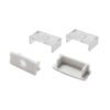 KIT DE 2 TAPAS Y 2 CLIPS PARA PERFIL ALUMINIO, PER-01-2M
