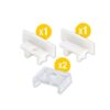 KIT DE 2TAPAS Y 2 CLIPS PARA PERFIL DE ALUMINIO, PER-11-2M