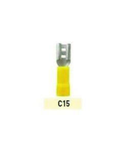 C15 PALA HEMBRA 6.3MM AMARILLO