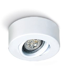 SPOT SEMI-EMBUTIR Ø100 MOVIL 1 LUZ DICRO GU10 BLANCO MICROTEXT