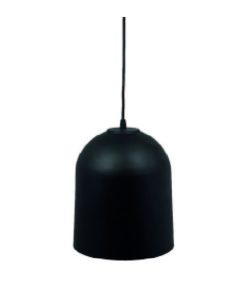COLGANTE BALA MEDIANO NEGRO MICRO TEXTURADO INTERIOR COBRE E27