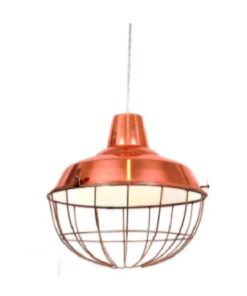 COLGANTE HIPER-RETRO C/JAULA COBRE E-27