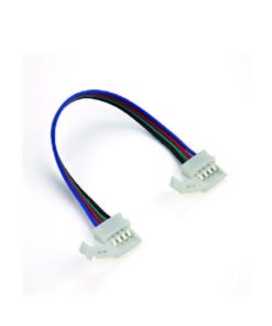 CONECTOR P/TIRA LED FLEXIBLE 10MM DE DOS LADOS C/CABLE RGB