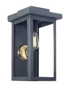 FAROL CHAPA RECTANGULAR NEGRO C/BASE REFLECTORA