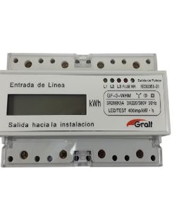 MEDIDOR DE CONSUMO DIGITAL TRIFASICO P/RIEL DIN (MGF-T3-80)