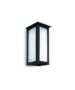 FAROL ORIENTAL DE PARED NEGRO SATINADO 1 LUCES 150X300 E27