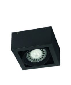 PLAFON 1 LUZ MOVIL AR111 NEGRO SAN JUSTO (BOX1PLANTX)