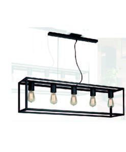 COLGANTE RECTANGULAR DE HIERRO 5L 97X20X26 NEGRO MICRO TEX.
