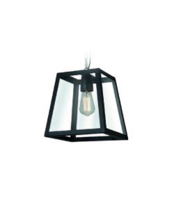 COLGANTE CHAPA C/ACRILICO 1 LUZ E27 30X30 NEGRO