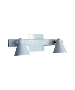 APLIQUE 2 LUCES GU10 REGLETA 35CM BLANCO MICROT. (DISCONT)