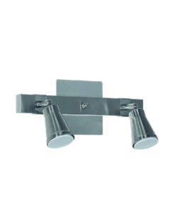 APLIQUE 2L GU10 BASE REGLETA 35 CM PLATA