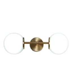 APLIQUE 2 LUCES DELHI E27 TULIPA GLOBO ORO