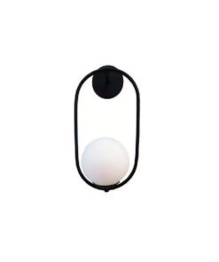 APLIQUE 1 LUZ DELHI OVAL E27 TULIPA GLOBO NEGRO