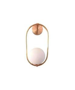APLIQUE 1 LUZ DELHI OVAL E27 TULIPA GLOBO ORO
