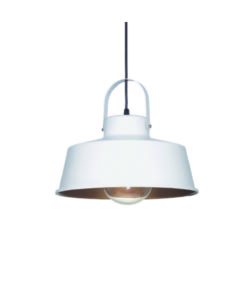 COLGANTE CHAPA C/HERRADURA 1L PANT Ø33CM BCO MICRO/ORO MATE