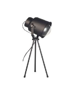 LAMPARA DE MESA TRIPODE METALICA E27 NEGRO