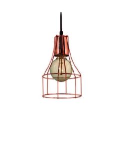 COLGANTE JAULA BOTELLA MINI COBRE E27 Ø130MM (Disc)