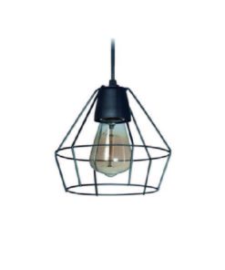 COLGANTE JAULA AVIAR MINI NEGRO MICRO E27