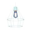 COLGANTE ALAMBRE 1 LUZ E27 JAULA DIAMANTE BLANCO Ø250MM