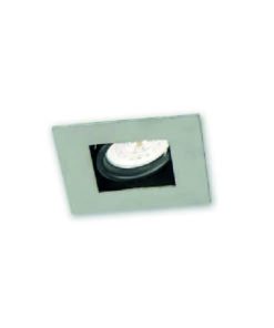 SPOT EMBUTIR CUADRADO 1 LUZ DICRO GU10 11X11 ACERO (E4111D)