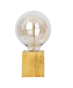VELADOR CUBO MADERA COLOR PINO E27