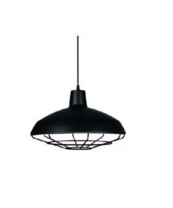 COLGANTE CHAPA CON REJA ALAMBRE 30CM NEGRO MICROTEX
