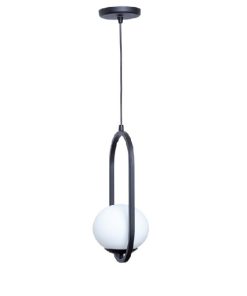 COLGANTE FLOTANTE OVAL GRANDE DELHI NEGRO TULIPA GLOBO (52CM)