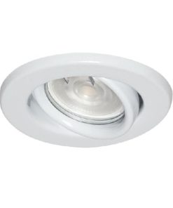 SPOT MOVIL EMBUTIR Ø93MM PVC POLICARBONATO C/GU10 BLANCO