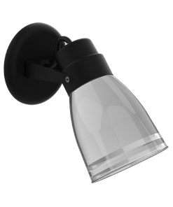 2006/1 APLIQUE 1 LUZ CHAPA NEGRO TULIPA ACRILICO