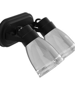 2006/2 APLIQUE 2 LUCES OVAL CHAPA NEGRO TULIPA ACRILICO