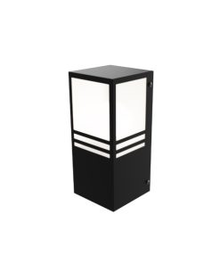 APLIQUE UNIDIRECCIONAL TIPO FAROLA 1 E27 NEGRO MICROT. ACRILICO