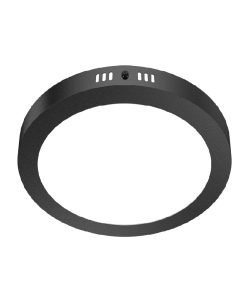 PANEL LED EXTERIOR REDONDO NEGRO 18W LUZ CALIDA Ø220MM
