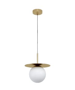 COLGANTE PANTALLA DISCO 1 LUZ ORO TULIPA GLOBO