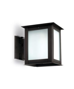 FAROL ORIENTAL C/MENSULA 1 LUZ P/B.C ESMERILADO NEGRO 15X19X25