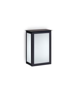 FAROL ORIENTAL DE PARED NEGRO SATINADO 2 LUCES 180X350 E27
