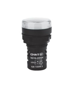 LUZ PILOTO OJO DE BUEY 22MM BLANCO LED 230V CORTO