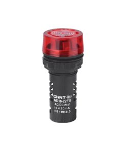 LUZ PILOTO OJO DE BUEY 22MM ROJO LED C/ZUMBADOR 220V