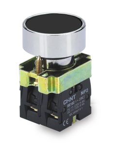 PULSADOR DE CUERPO METALICO 22MM NEGRO C/CONTACTO N/A