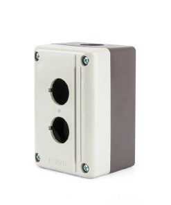 CAJA VACIA GRIS 2 ORIFICIOS 22MM IP65 P/BOTONERAS