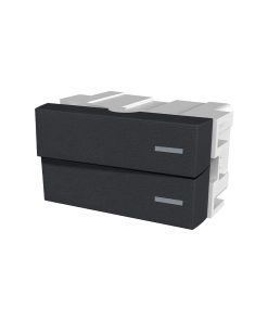 MODULO INTERRUPTOR (2-1/2 MODULO) PLATINUM JELUZ NEGRO
