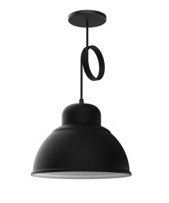 BELL07 COLGANTE GALPONERO MODERNO Ø28CM NEGRO-BLANCO