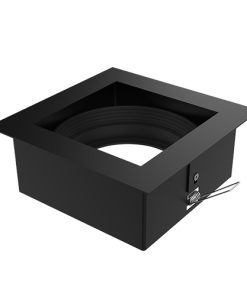 E4111 SPOT EMBUTIR 1 LUZ AR111 GU10 NEGRO TXT 18X18CM
