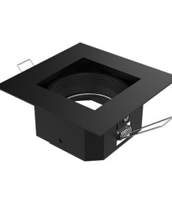 E4111/D SPOT EMBUTIR CUADRADO 1 LUZ DICRO GU10 11X11 NEGRO TXT