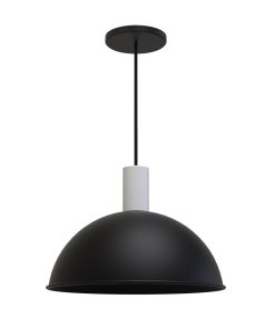 BELL17. COLGANTE CHAPA NEGRO C/CAPUCHON BLANCO