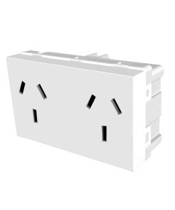MODULO TOMACORRIENTE DOBLE 10A JELUZ VERONA BLANCO