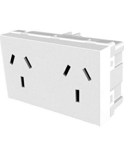MODULO TOMACORRIENTE DOBLE 10A BLANCO JELUZ PLATINIUM