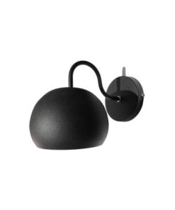 APLIQUE ALFA E27 NEGRO CON BASE REDONDA