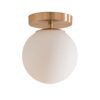 APLIQUE BARI GLOBO 1L BRONCE TULIPA OPAL