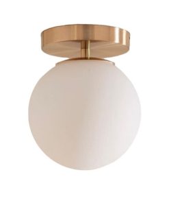 APLIQUE BARI GLOBO 1L BRONCE TULIPA OPAL